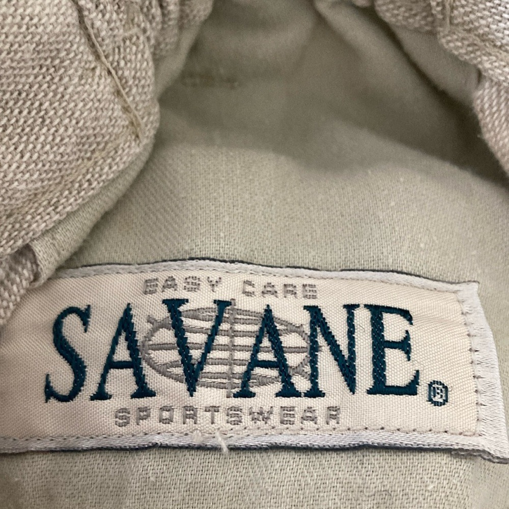 Vintage Savane Womens Barrel Style‎ Linen Cotton High Rise Pant Size 10S Tan - Picture 14 of 14